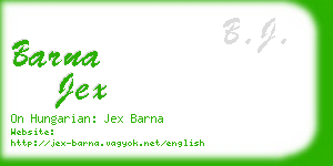 barna jex business card